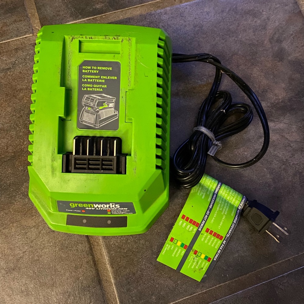 Greenworks 40V Lithium-Ion Battery Charger (Genuine Greenworks Charger)